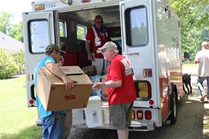 American Red Cross flood relief efforts in Fort Smith, Arkansas